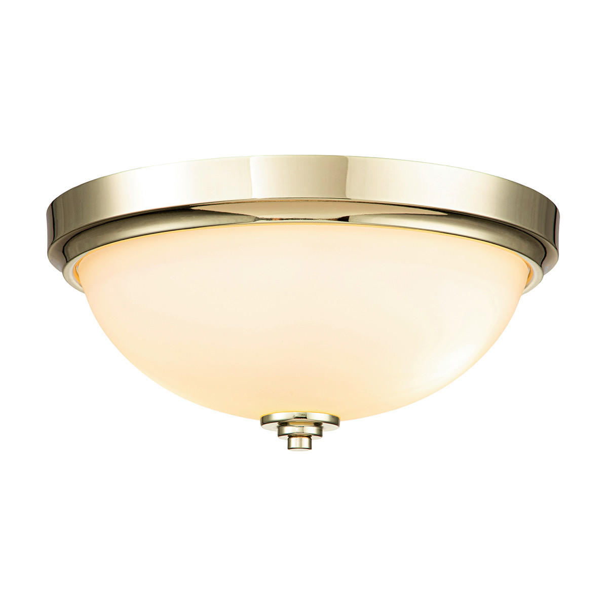 TAKLAMPA FÖR BADRUM Elstead Malibu 33.5/15.6 cm  - mässingsfärgad, Klassisk, metall/glas (33.5/15.6cm) - Elstead Lighting