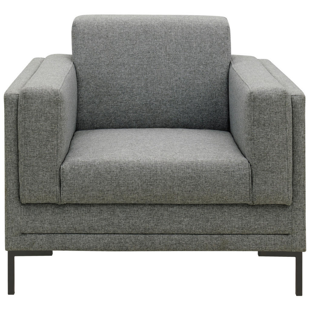 Thumbnail - Looks by W.Joop Sessel Looks Vii, Grau, Textil, Uni, Füllung: Schaumstoff, 97x82x90 cm, Made in EU, FSC Mix, Stoffauswah...