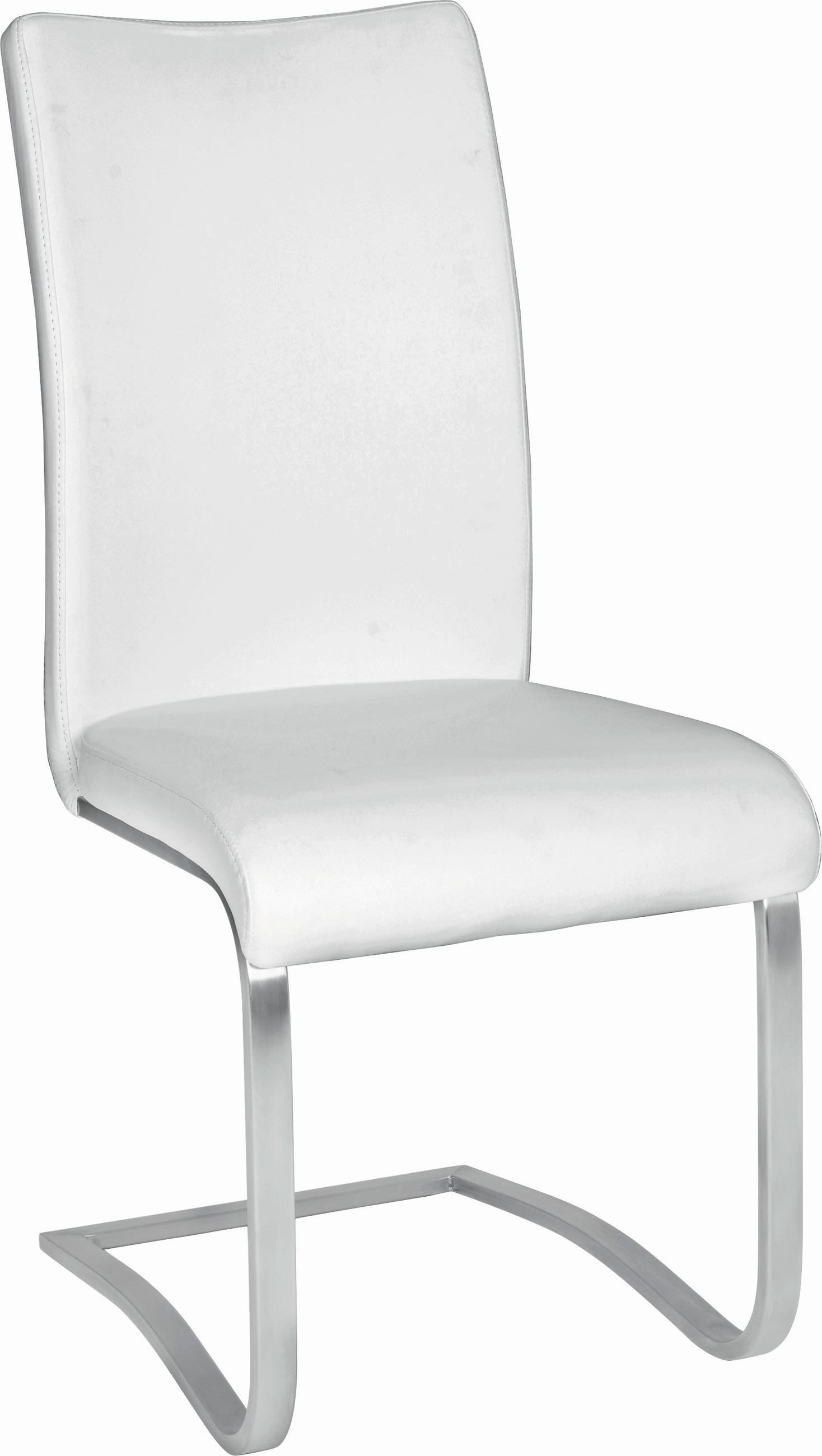 SCHWINGSTUHL in Edelstahl - Edelstahlfarben/Weiß, Design, Kunststoff/Metall (43/103/52cm) - Livetastic