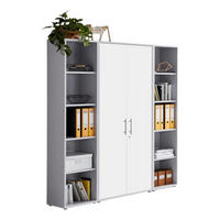 AKTENSCHRANK Grau, Weiß  - Weiß/Grau, MODERN, Holzwerkstoff (173/186/33cm) - MID.YOU
