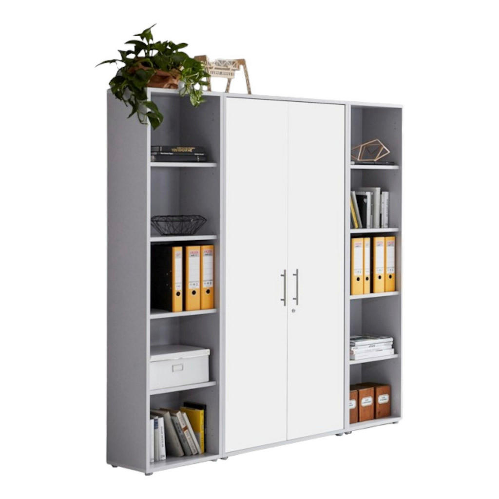 Office Edition B: 173 cm Grau/Weiß