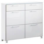 SCHUHKIPPER Santina  in 121/108/31 cm  - Chromfarben/Alufarben, Design, Glas/Holzwerkstoff (121/108/31cm) - Novel