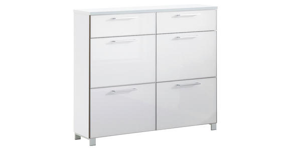 SCHUHKIPPER Santina  in 121/108/31 cm  - Chromfarben/Alufarben, Design, Glas/Holzwerkstoff (121/108/31cm) - Novel