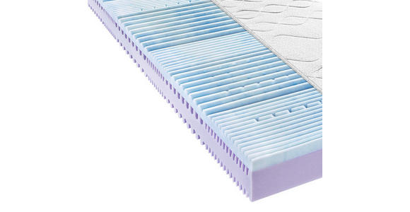 JUGENDMATRATZE 90/200 cm, Höhe ca.: 16 cm, H1 + H2 = weich + mittel, 7-Zonen - Weiß, Basics, Textil (90/200cm) - Sleeptex