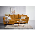 ECKSOFA in Chenille Currygelb  - Currygelb/Eichefarben, KONVENTIONELL, Holz/Textil (284/162cm) - Carryhome