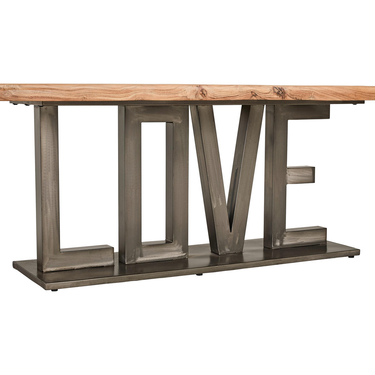 ESSTISCH in Holz, Metall 200/100/76 cm   - Anthrazit/Akaziefarben, LIFESTYLE, Holz/Metall (200/100/76cm) - Landscape