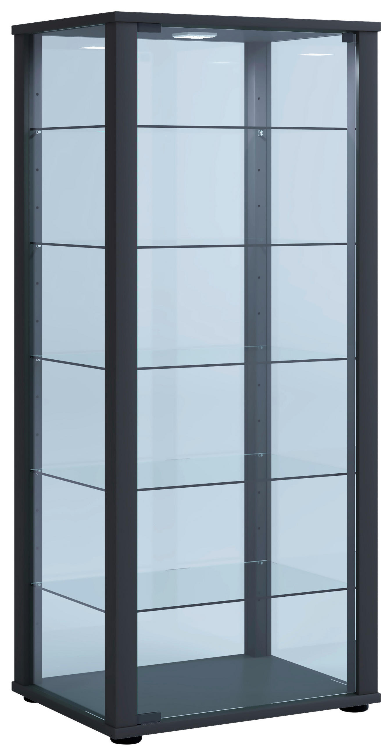 VITRINE Schwarz  - Schwarz, Modern, Glas/Holzwerkstoff (50/114,5/38cm) - MID.YOU