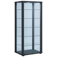 VITRINE Schwarz  - Schwarz, Modern, Glas/Holzwerkstoff (50/114,5/38cm) - MID.YOU