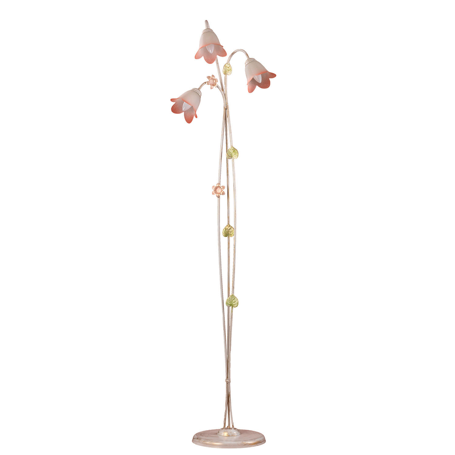STEHLEUCHTE 42/30/168 cm    - Weiß, Natur, Glas/Metall (42/30/168cm)