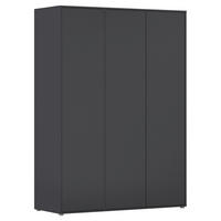 DREHTÜRENSCHRANK 140/194/53 cm,  in Grau, 3-türig  - Grau, MODERN, Holzwerkstoff (140/194/53cm) - Rauch Möbel