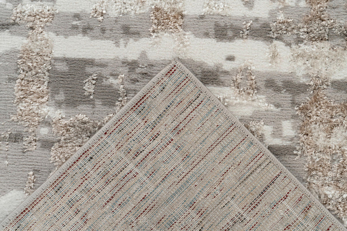 FLACHWEBETEPPICH 120/170 cm Silberfarben, Beige  - Beige/Silberfarben, Basics, Textil (120/170cm) - Kayoom