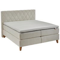BOXSPRINGBETT 200/200 cm  Naturfarben  - Naturfarben, Modern, Holz/Textil (200/200cm) - Hukla