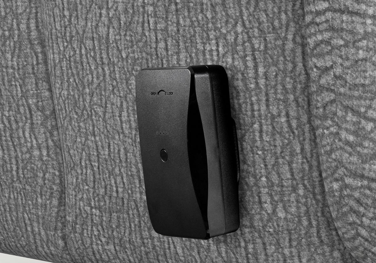 RELAXSESSEL TV VARIO COMFORT E L3 Chenille Kopfteilverstellung, Rücken echt    - Silberfarben/Grau, Basics, Textil/Metall (70/128/85cm) - Sit & More