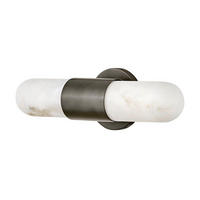 BADEZIMMER-WANDLEUCHTE Hinkley 40,6/12,7/12,6 cm  - Schwarz, KONVENTIONELL, Glas/Metall (40,6/12,7/12,6cm) - Elstead Lighting