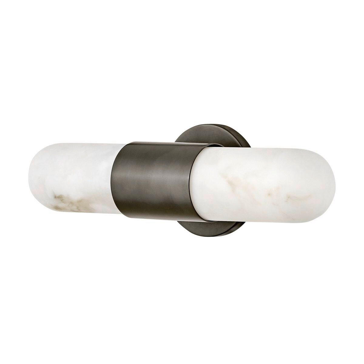 BADEZIMMER-WANDLEUCHTE Hinkley 40,6/12,7/12,6 cm  - Schwarz, KONVENTIONELL, Glas/Metall (40,6/12,7/12,6cm) - Elstead Lighting