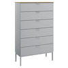KOMMODE  in 80/138/42 cm  - Eichefarben/Alufarben, Trend, Holzwerkstoff/Kunststoff (80/138/42cm) - Stylife
