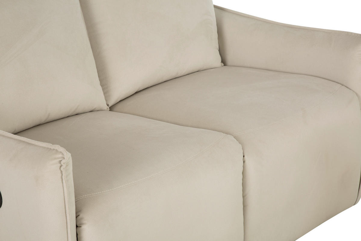 SITZGARNITUR in Samt Beige  - Beige, Konventionell, Textil/Metall (72/102/85.5cm) - P & B