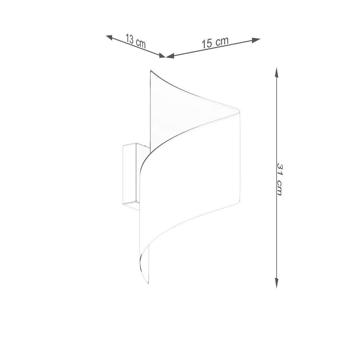 WANDLEUCHTE TALASSA 15/13/31 cm  - Weiß, Design, Metall (15/13/31cm)