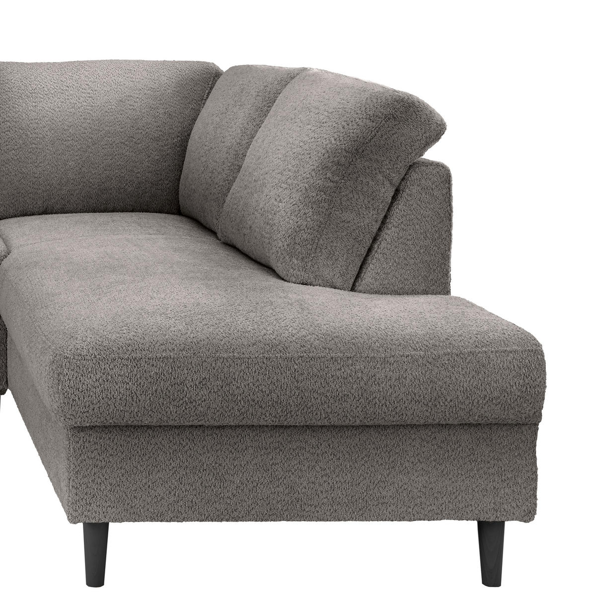 ECKSCHLAFSOFA in Anthrazit Textil   - Anthrazit/Schwarz, Modern, Holz/Textil (242/200cm) - Livetastic