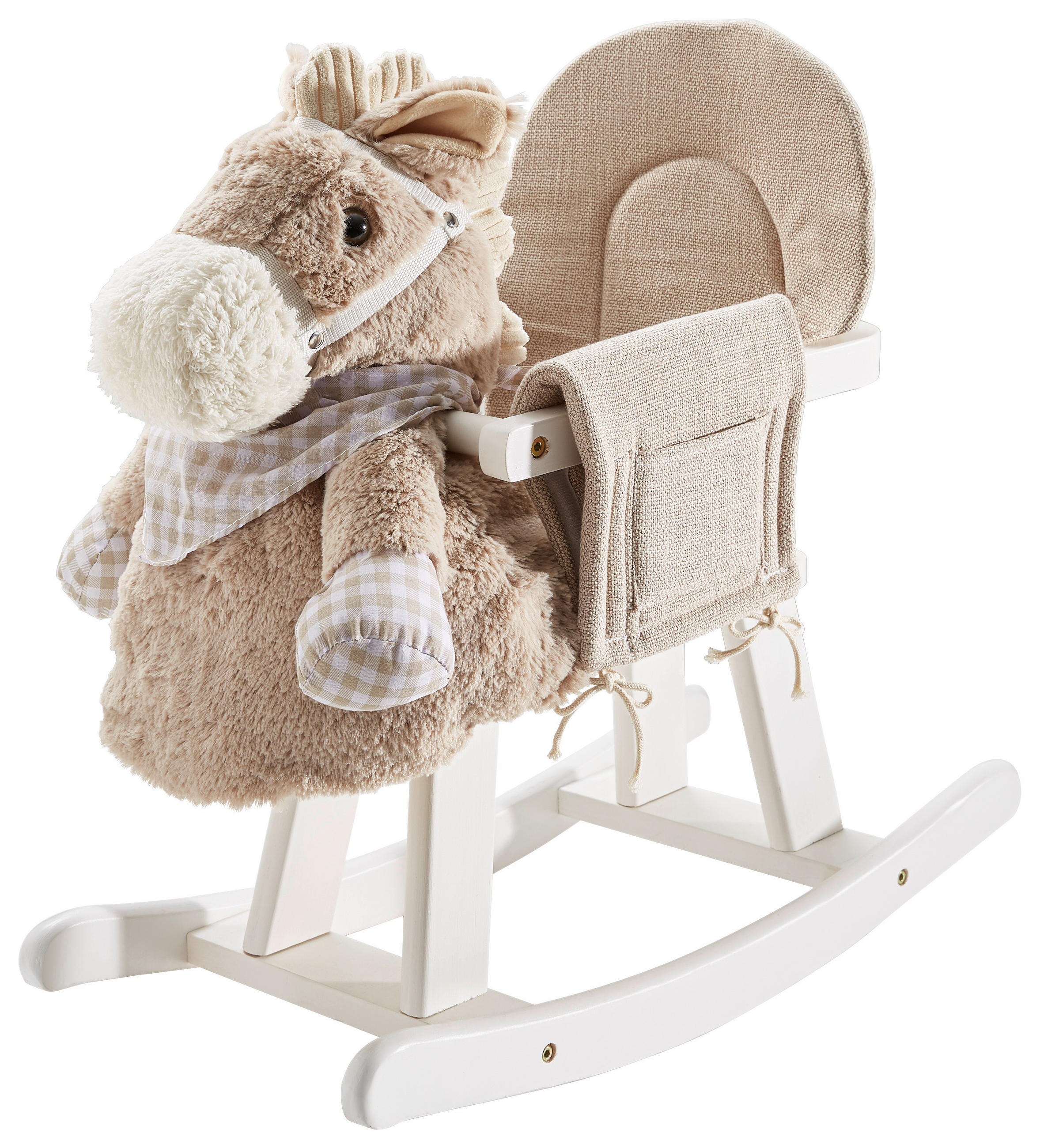 SCHAUKELPFERD Baby First  - Naturfarben/Grau, Basics, Holz/Textil (61/28/57cm) - My Baby Lou