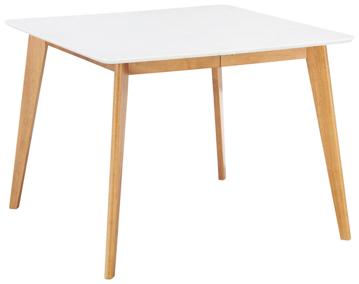 ESSTISCH in Holz  - Weiss/Eichefarben, Design, Holz (100-180/76/100cm) - Livetastic