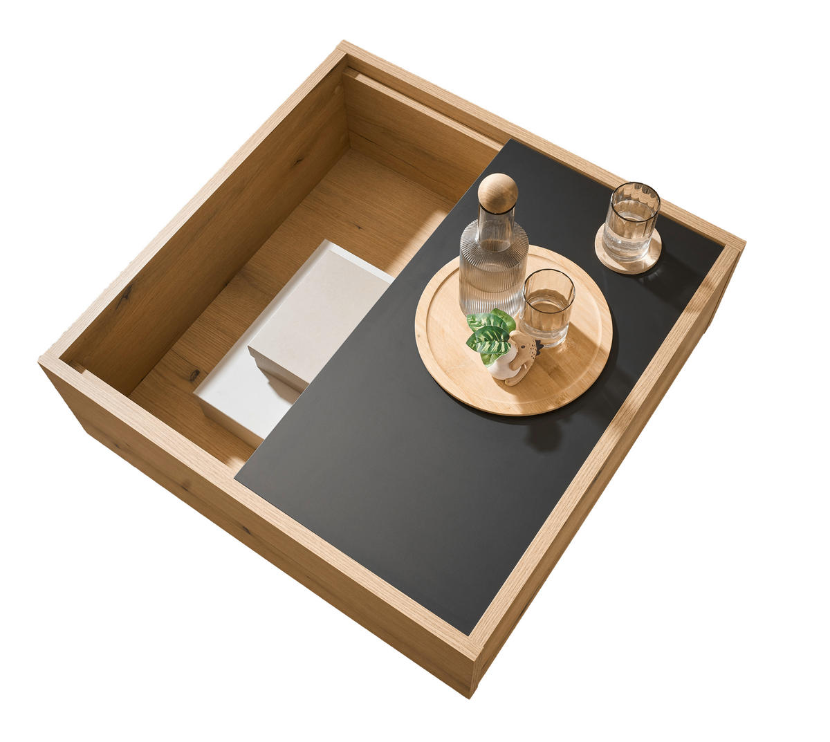 COUCHTISCH in Holzwerkstoff 76/35/75 cm  - Eichefarben/Graphitfarben, Design, Holzwerkstoff (76/35/75cm) - MID.YOU