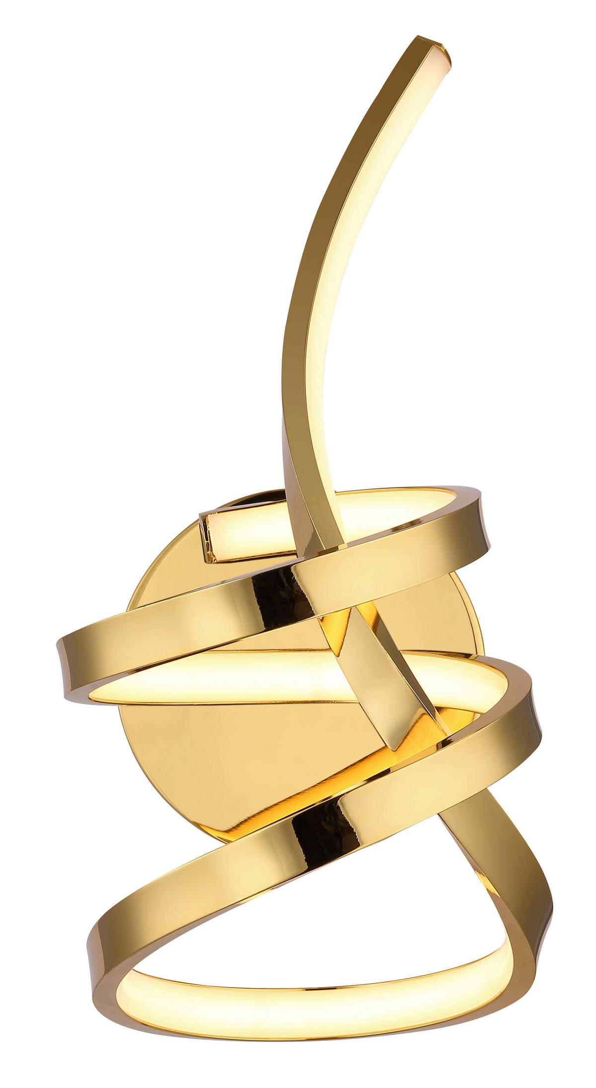 STROPNA LED-SVETILKA  IDUNA //3000 K/230 V/ - zlate barve/bela, Design, kovina/umetna masa (16/35cm) - Globo