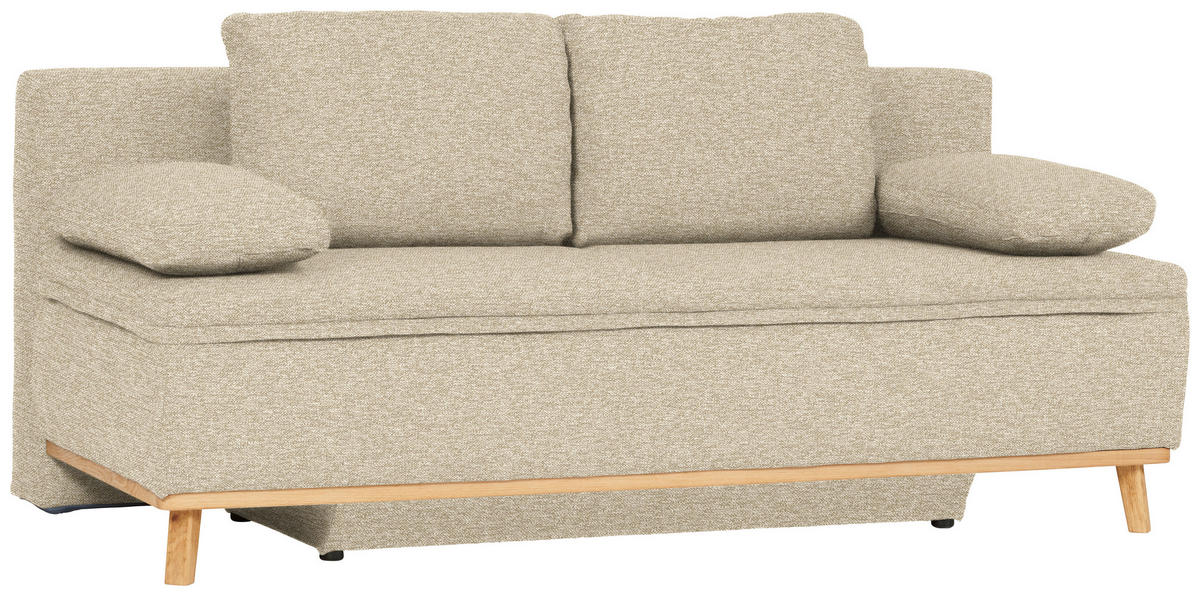 SCHLAFSOFA in Webstoff Beige  - Beige/Naturfarben, Konventionell, Holz/Textil (203/95/96cm) - Venda