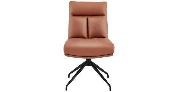 STUHL - Cognac/Schwarz, Design, Textil/Metall (51,5/89,5/65cm) - Novel