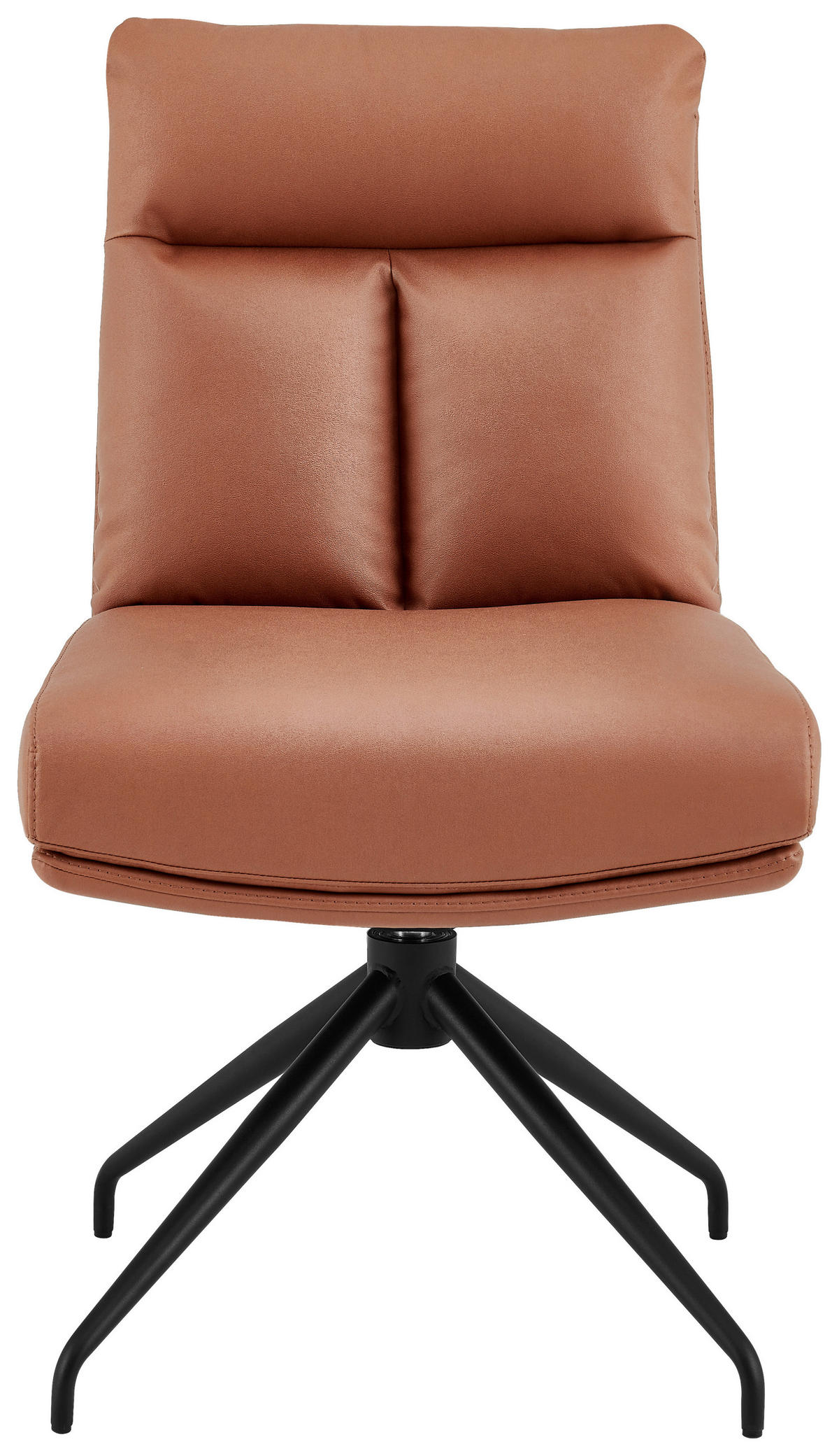 STUHL - Cognac/Schwarz, Design, Textil/Metall (51,5/89,5/65cm) - Novel