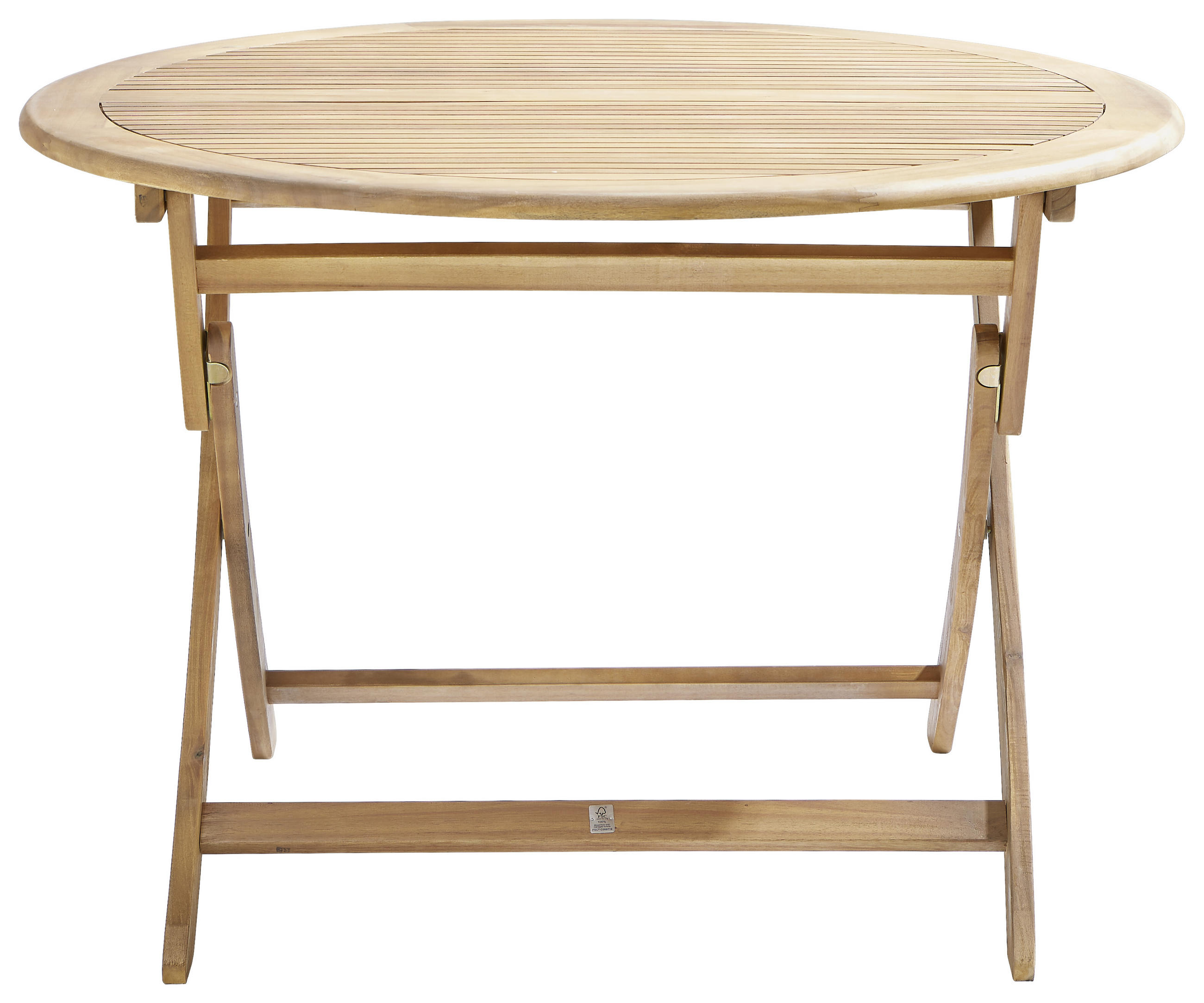 BAŠTENSKI STO  - boja akacije, Prirodno, drvo (110/74cm) - Ambia Garden