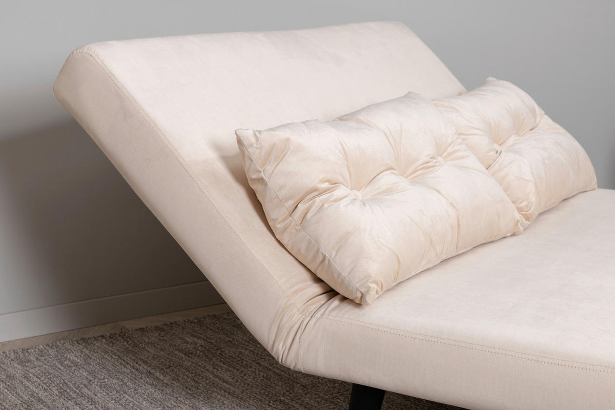 SCHLAFSOFA in Textilgeflecht Creme  - Creme, Design, Textil/Metall (120/88/80cm) - Livetastic