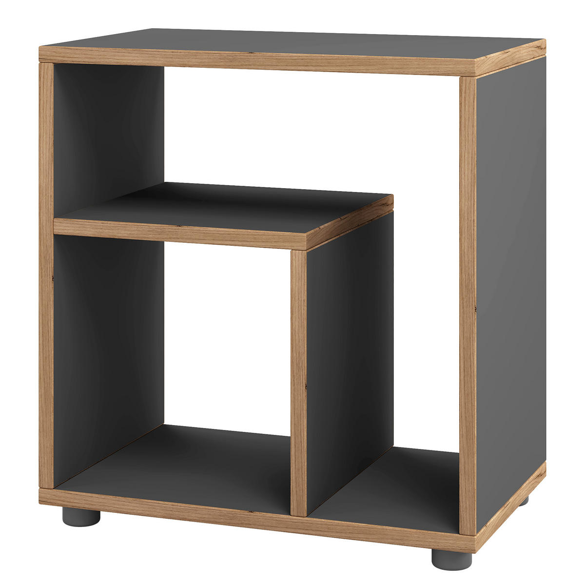 BEISTELLTISCH in Holzwerkstoff 50/55/30 cm  - Honigeiche/Anthrazit, Design, Holzwerkstoff/Kunststoff (50/55/30cm) - MID.YOU