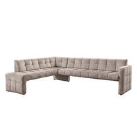 ECKBANK 265/197 cm  in Sandfarben  - Sandfarben/Schwarz, MODERN, Holz/Holzwerkstoff (265/197cm) - Livetastic