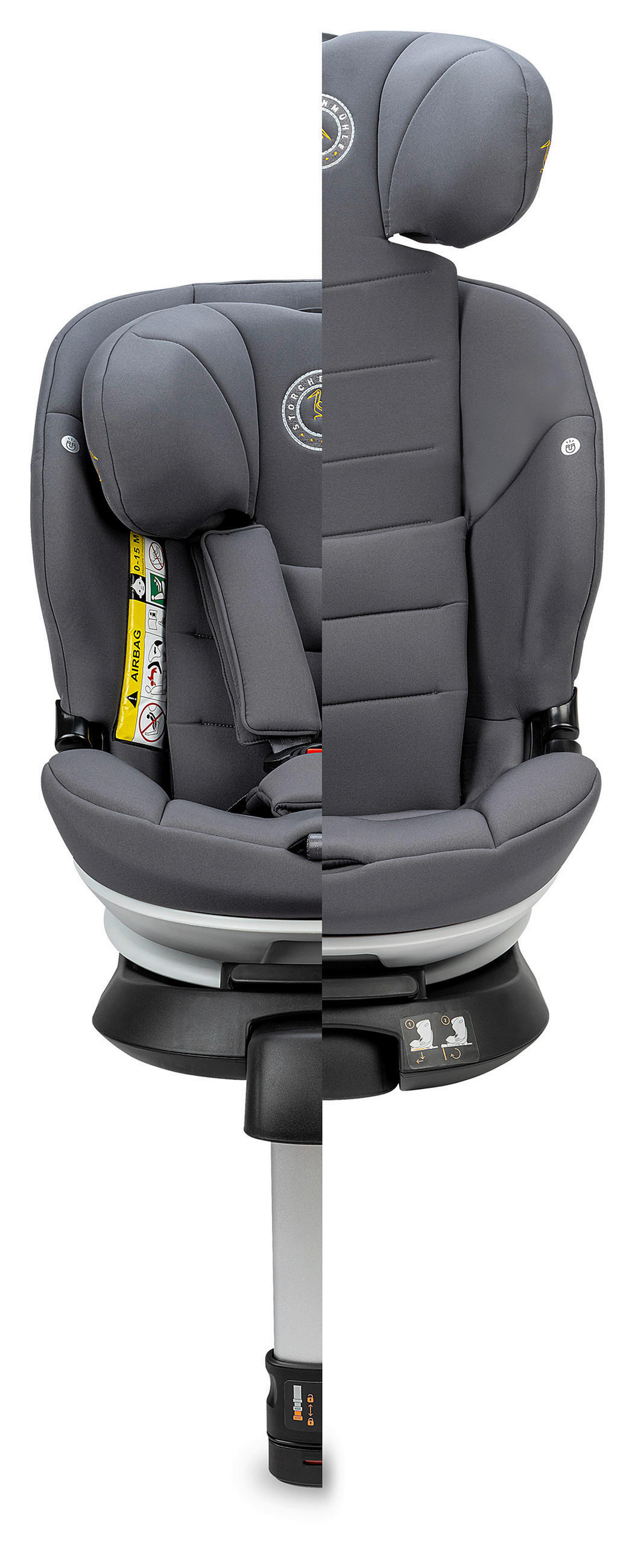 REBOARDER-KINDERSITZ Niki KId  - Grau, Basics, Kunststoff/Textil (45/59/53.5cm) - Storchenmühle