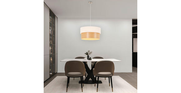 HÄNGELEUCHTE 45/120 cm  - Creme, MODERN, Holz/Kunststoff (45/120cm) - Novel