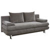 SCHLAFSOFA Webstoff Taupe  - Taupe/Edelstahlfarben, KONVENTIONELL, Kunststoff/Textil (190/93/92cm) - Carryhome