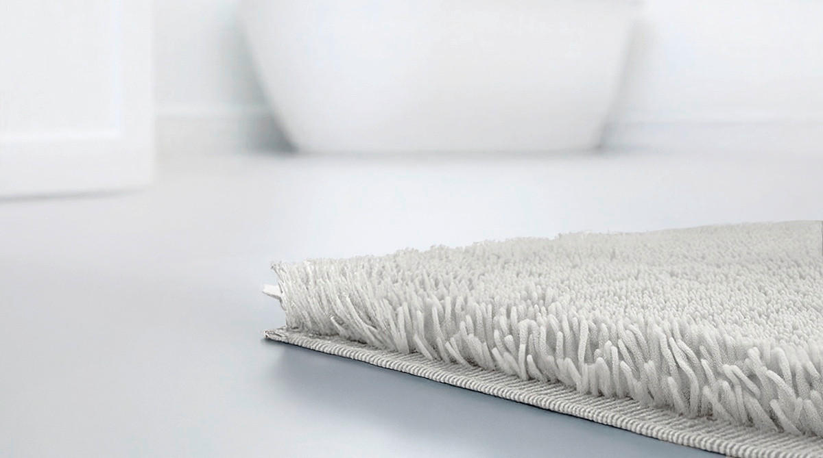 BADEMATTE Grau 60/100 cm  - Grau, Basics, Kunststoff/Textil (60/100cm) - Grund