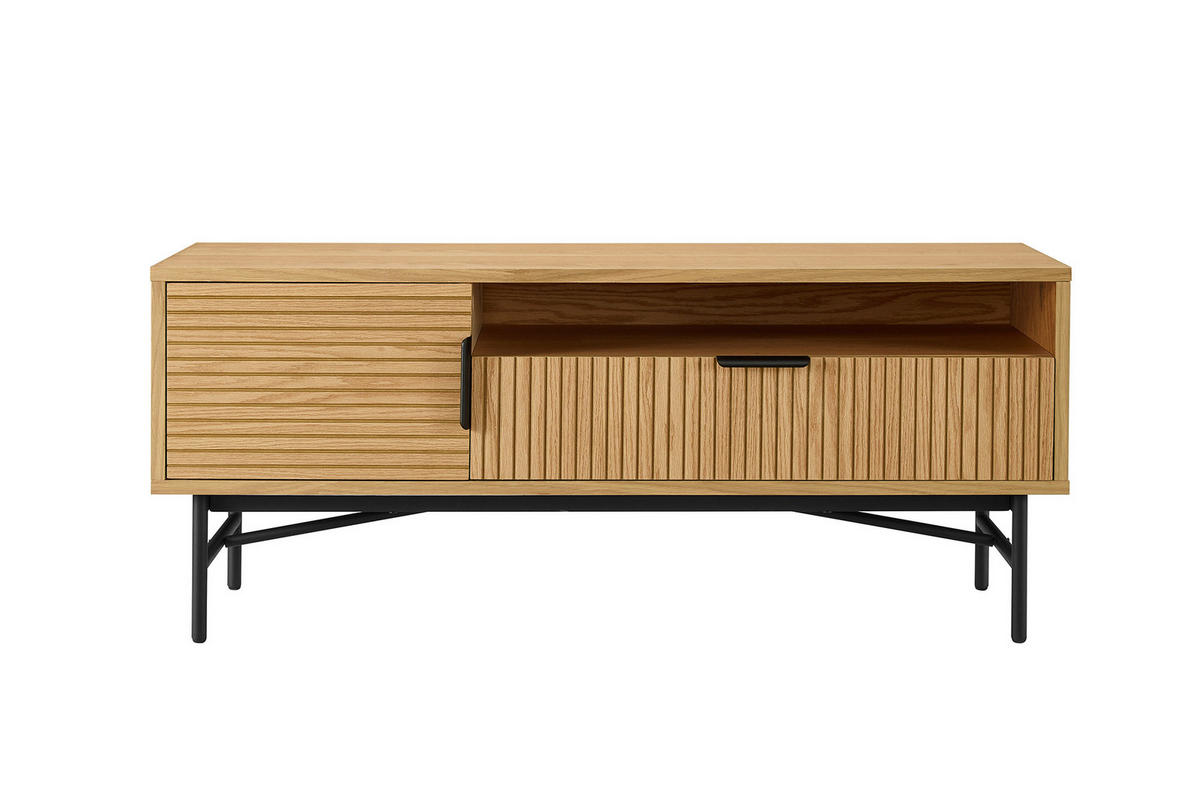 LOWBOARD  in 120/50/40 cm  - Eichefarben/Schwarz, Design, Holz/Holzwerkstoff (120/50/40cm) - Livetastic