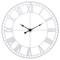 WANDUHR Weiß 120/120/4 cm  - Weiß, Basics, Metall (120/120/4cm) - Carryhome