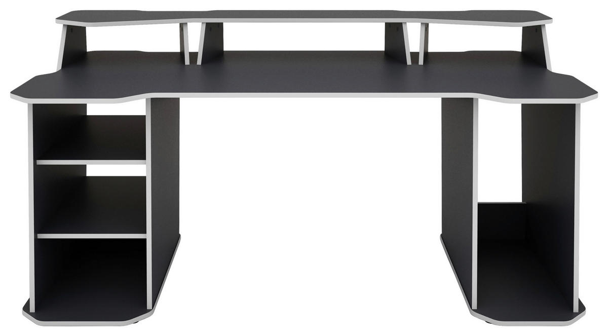 GAMINGTISCH Anthrazit, Weiß  - Anthrazit/Weiß, LIFESTYLE, Holzwerkstoff (180/85/76cm) - MID.YOU