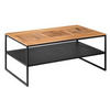 COUCHTISCH Wildeiche massiv, vollmassiv, Hartholz 100/60/41 cm rechteckig Wildeiche  - Wildeiche/Schwarz, Design, Holz/Metall (100/60/41cm) - Johann Jakob