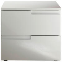 NACHTSCHRANK 46,2/41,7/40 cm  - Weiß Hochglanz/Schwarz, MODERN, Holzwerkstoff/Kunststoff (46,2/41,7/40cm) - MID.YOU