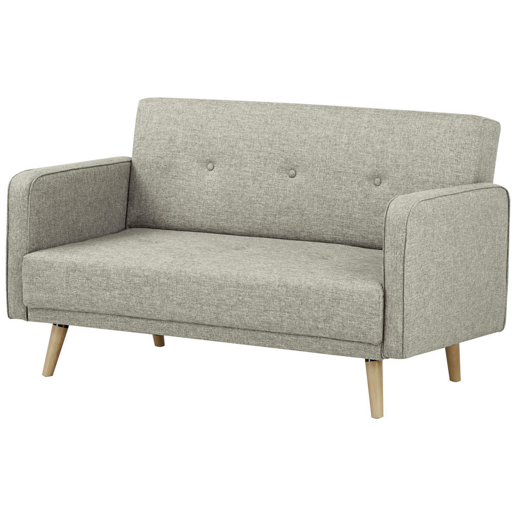 Thumbnail - Mid.you 2-Sitzer-Sofa, Hellgrau, Textil, Kiefer, vollmassiv, 137x80x90 cm, Wohnzimmer, Sofas & Couches, Sofas, 2-Sitzer ...