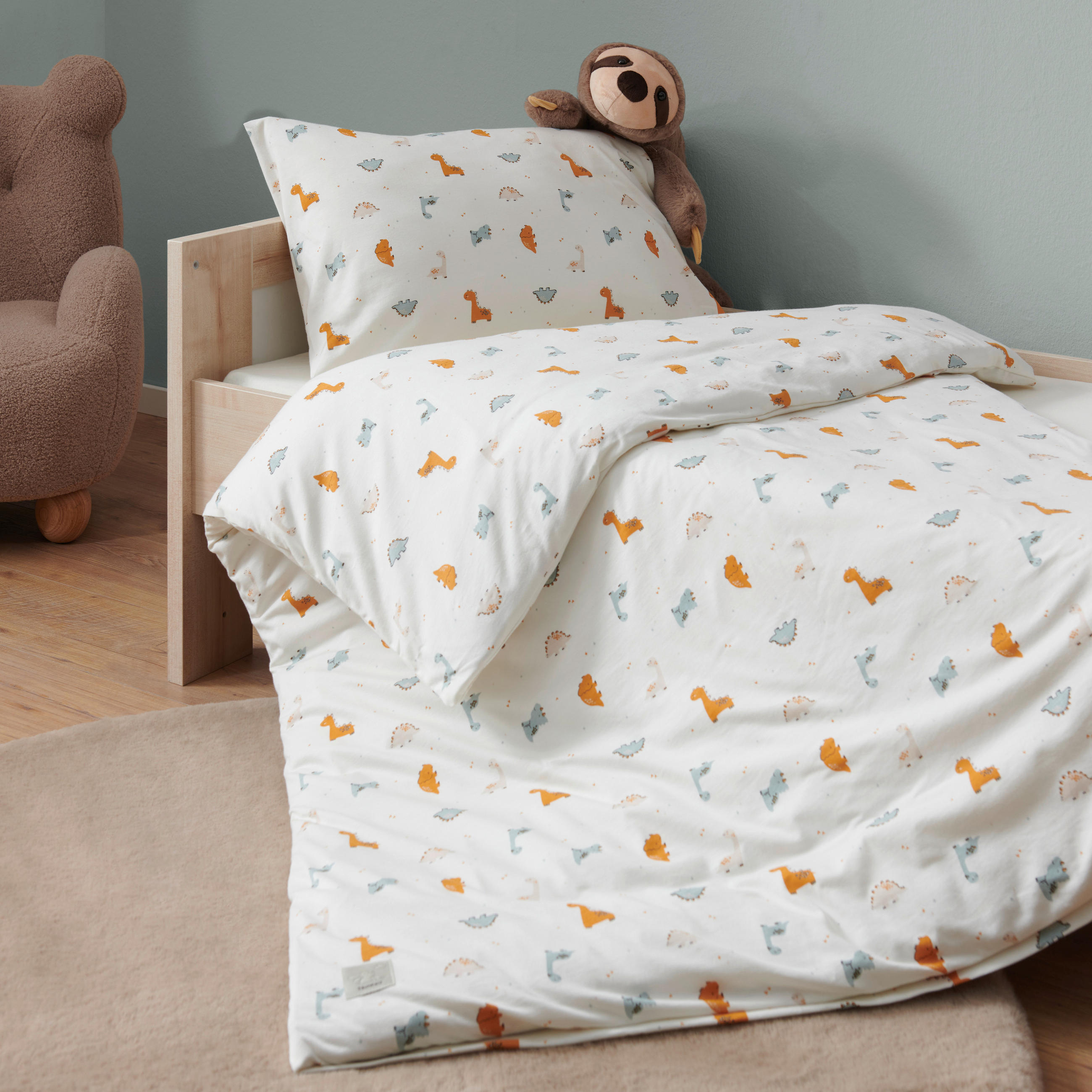 BABYBETTWÄSCHE 100/135 cm  - Gelb/Weiß, Basics, Textil (100/135cm) - Träumeland