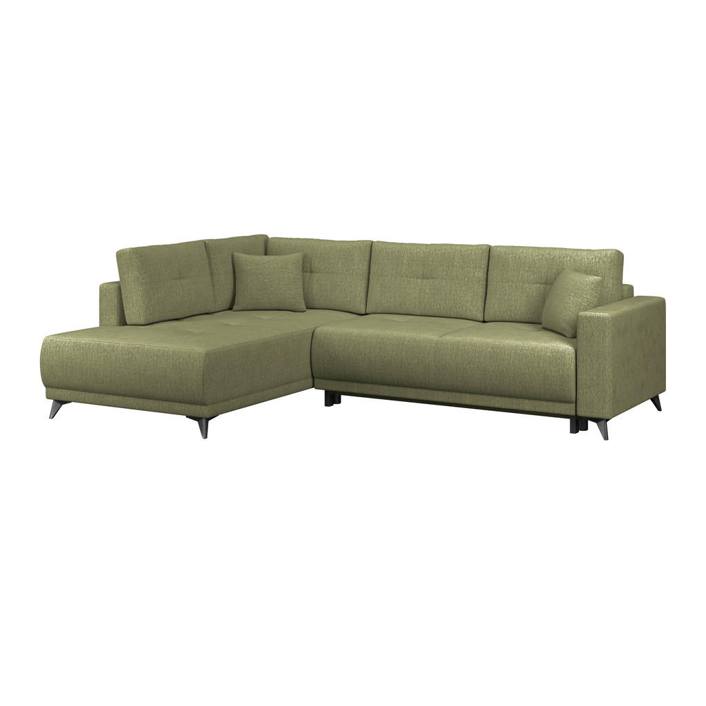 Ecksofa mit Schlaffunktion & Bettkasten Texas Grün