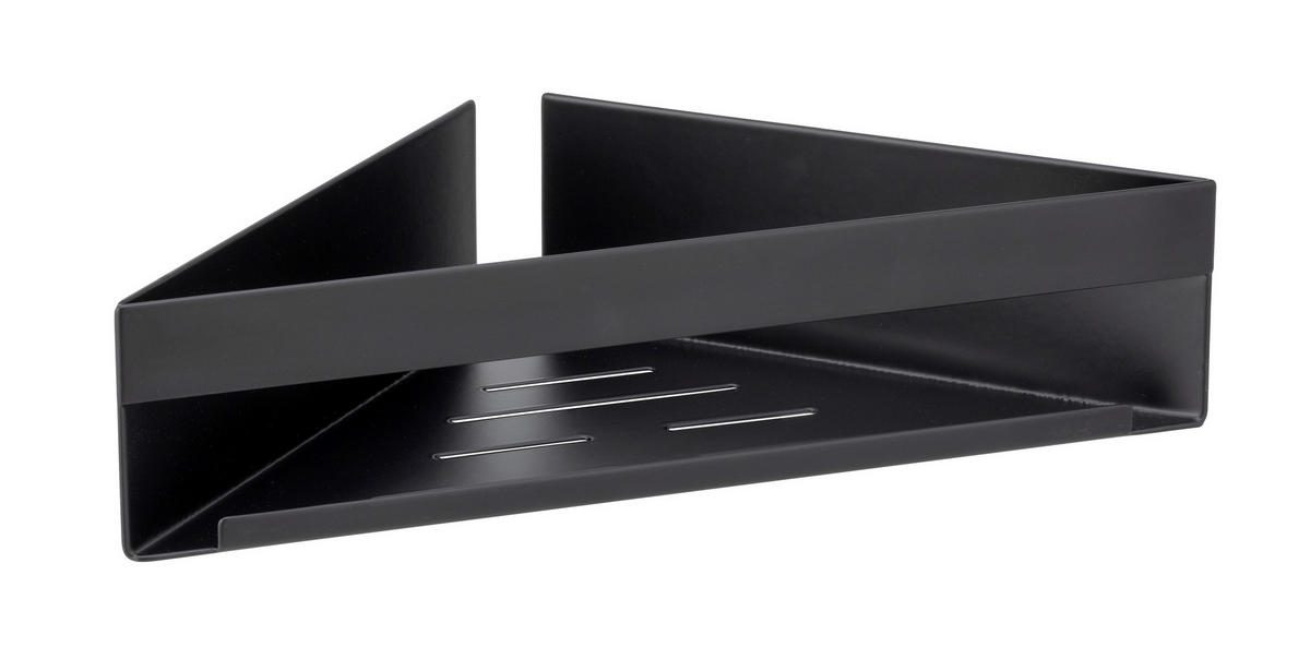 WANDREGAL  - Schwarz, Basics, Metall (36/8/17cm) - Wenko