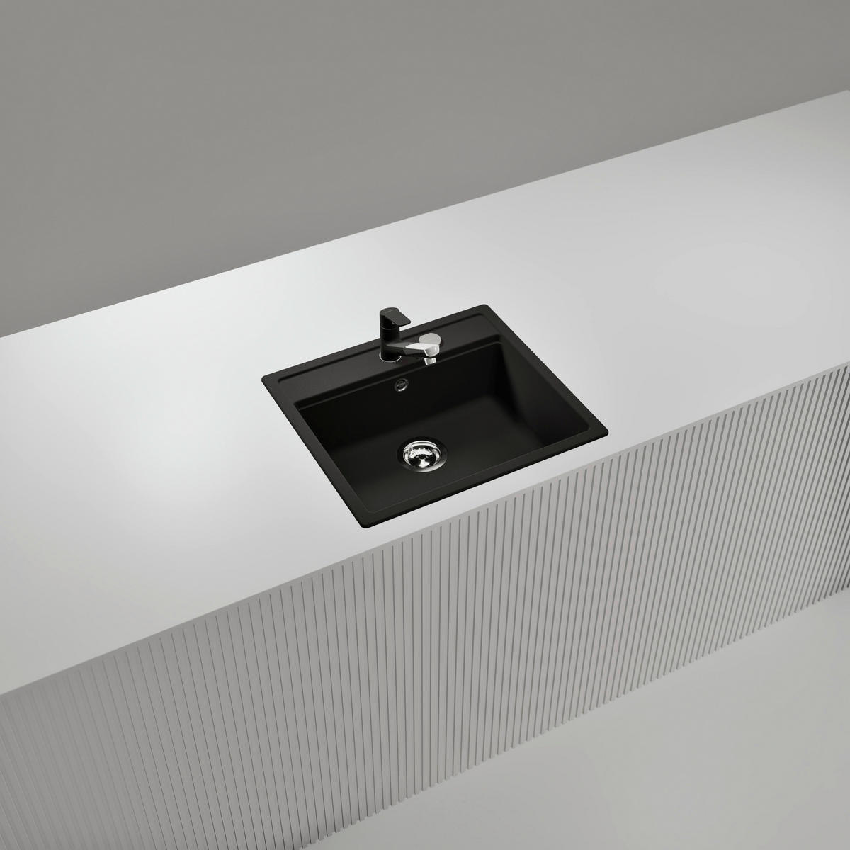 SPÜLE NEMN100AGNE  - Graphitfarben, Basics, Stein (57/29/51cm) - Schock