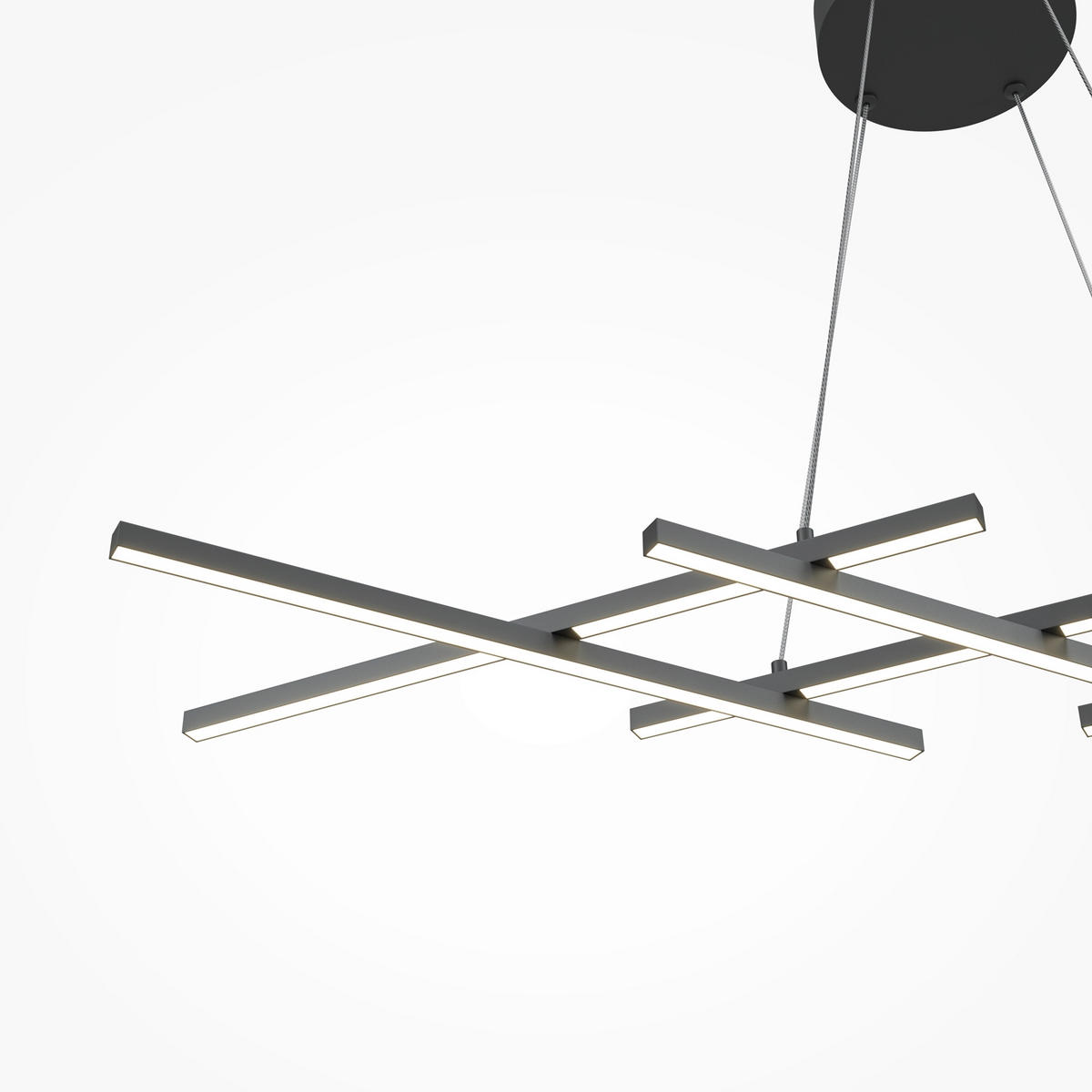 PENDELLEUCHTE Halo 103,5/307/30 cm  - Schwarz, Design, Metall (103,5/307/30cm) - MAYTONI