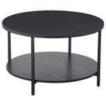 COUCHTISCH in Metall, Glas, Holzwerkstoff 75/75/45 cm  - Schwarz, Design, Glas/Holzwerkstoff (75/75/45cm) - Carryhome